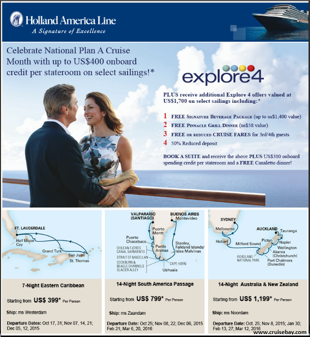 Holland America Line cruise deals